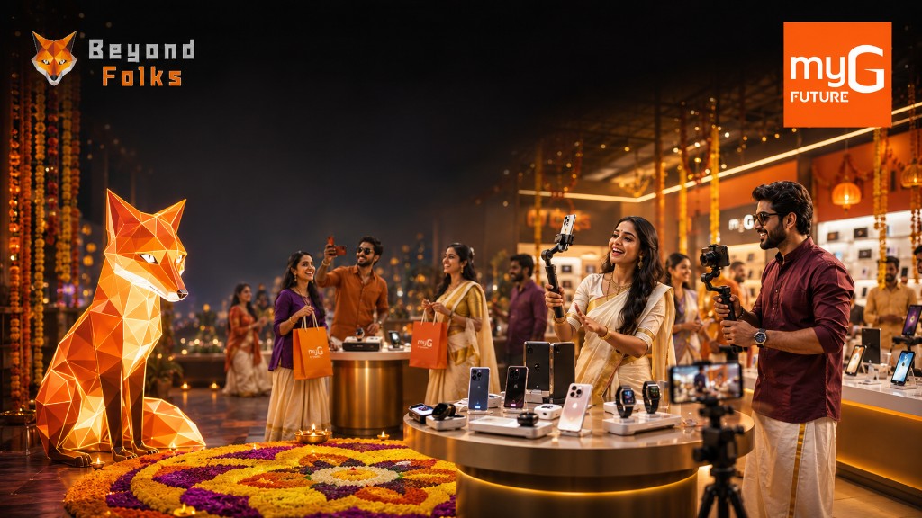 myG Onam Mass Onam festive influencer marketing campaign visuals